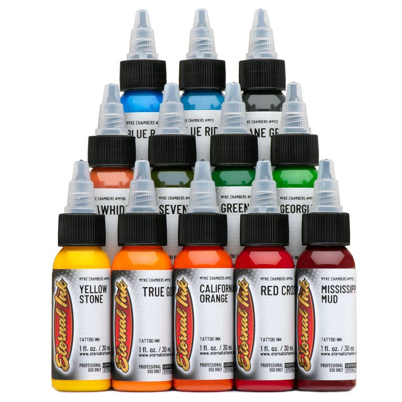 Myke Chambers Signature Series Set - 1oz Bottles - Eternal Tattoo Ink