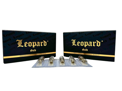 Leopard Gold Cartridges - 0.35MM - Flat Magnum Shaders #12 Long Taper