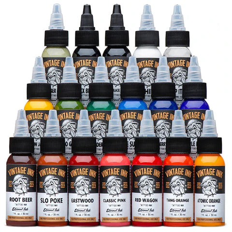 Vintage Ink Set of 18 - 1oz Bottles – Eternal Tattoo Ink